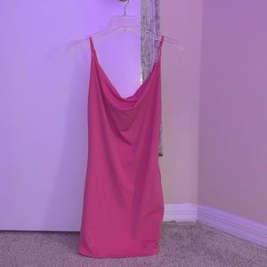 Pink drape dress